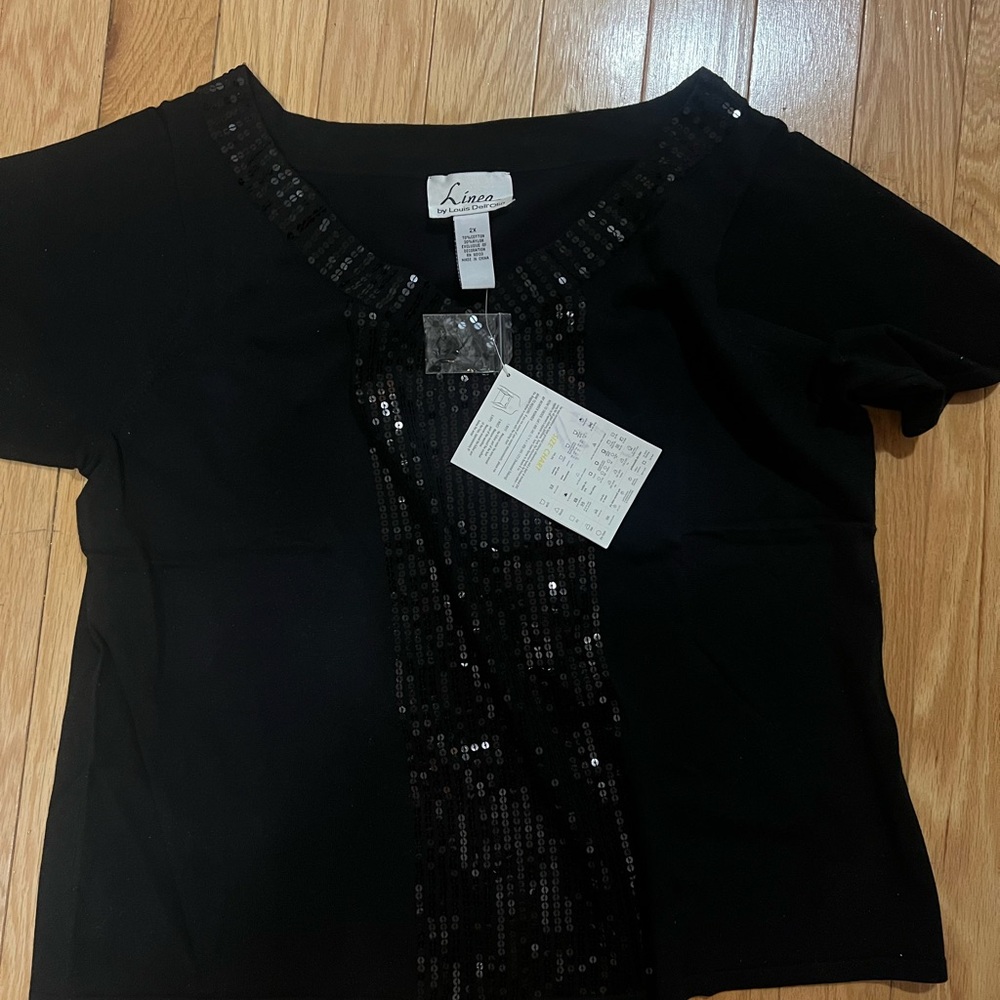 Black Sequin Women's Top